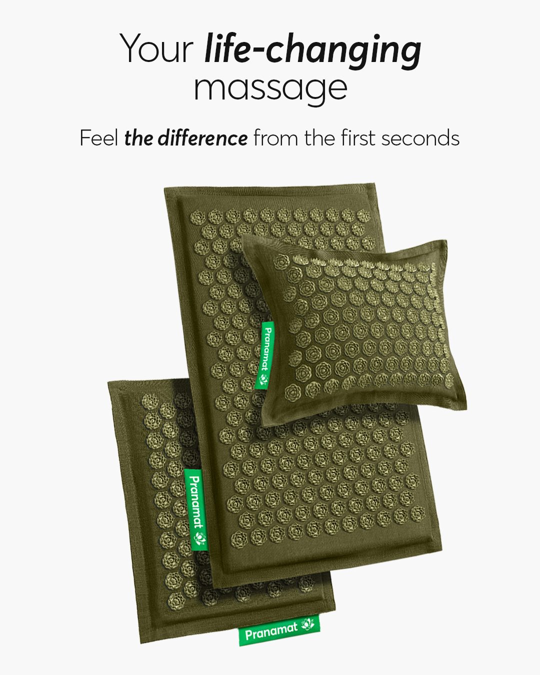 Pranamat Set (Mat + Pillow + Mini) Olive